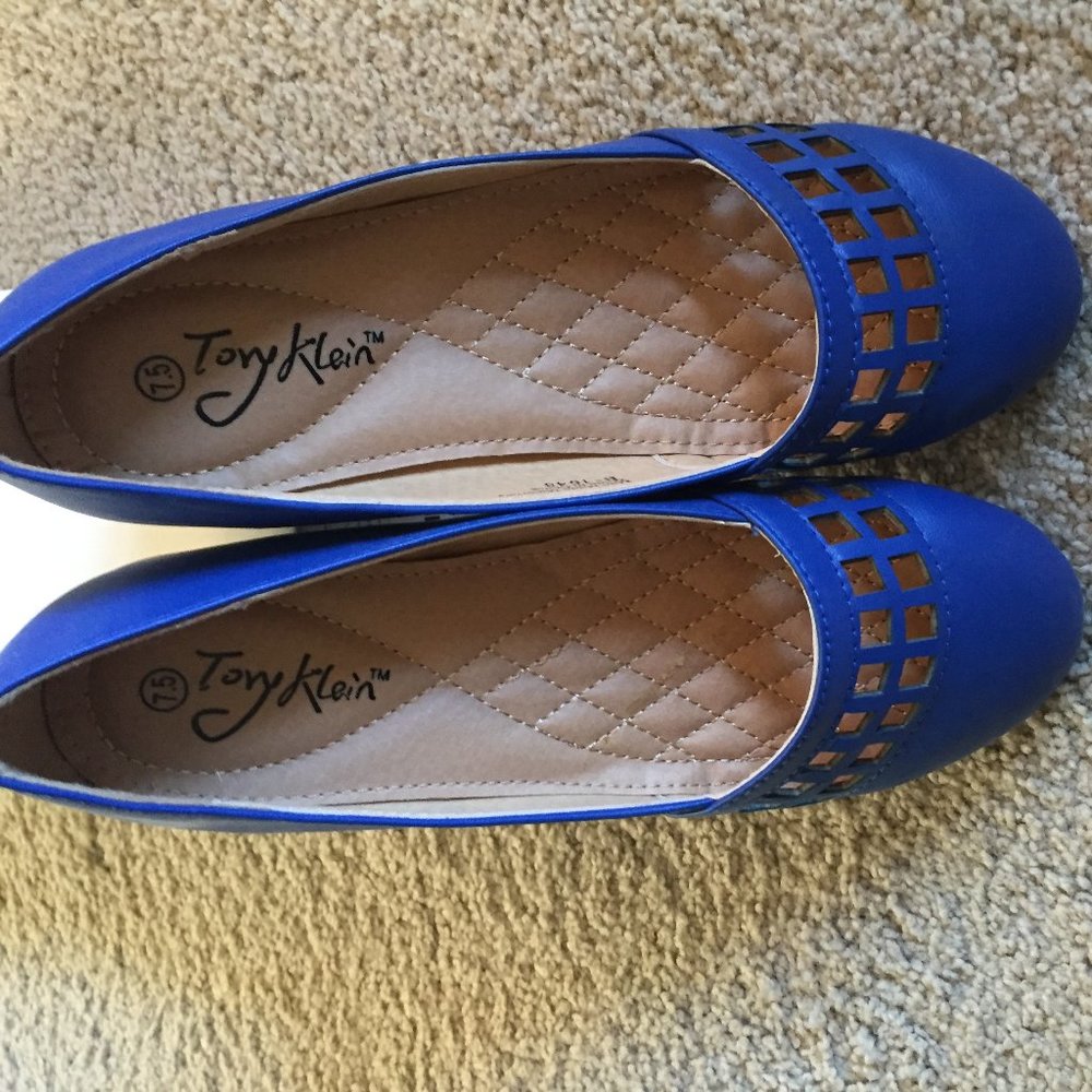 COPY - Tony Klein-Royal Cutout Vamp. Flat 7.5   N…